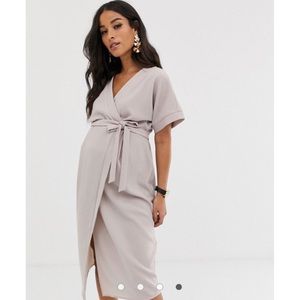 ASOS DESIGN Maternity wrap midi